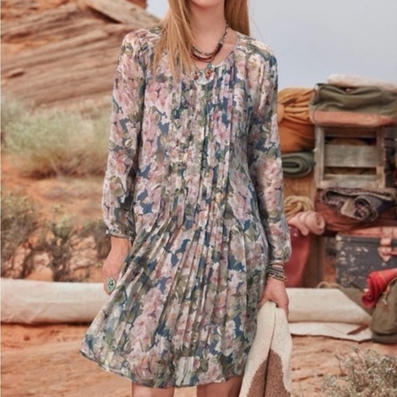 SUNDANCE Province Rose Floral 100% Silk Dress SIZE SMALL NEW‎ - Picture 1 of 8